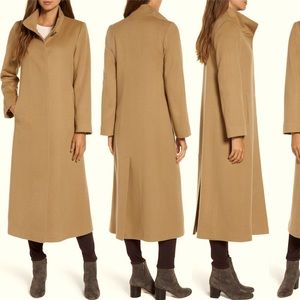 Fleurette Cashmere Full Length Coat in Camel